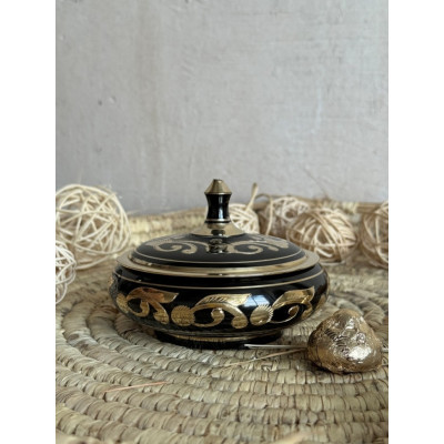 Шкатулка латунь резная BLACK STEEL