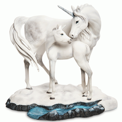 Статуэтка "Белые единороги"