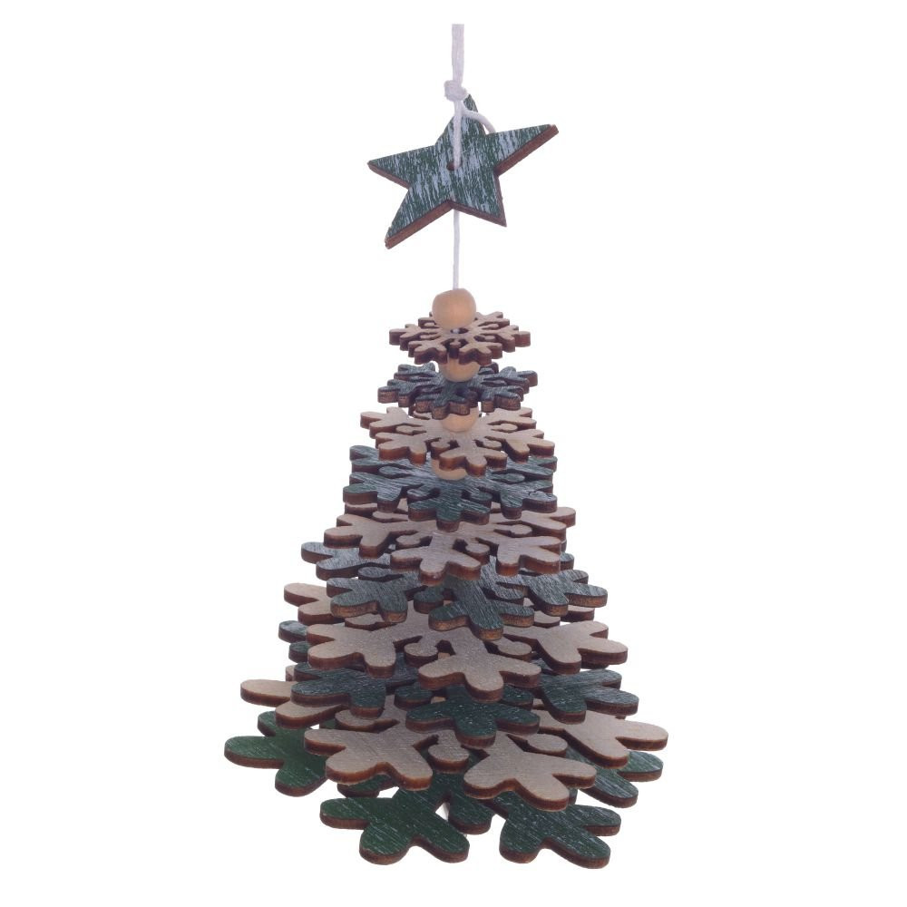 Украшение новогоднее "Елка", L8 W8 H14 см, 5в.