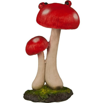 Декоративная садовая фигурка "Красные грибы"