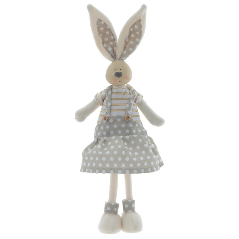 Игрушка набивная "Заяц/Зайка", L11 W10 H43 см, 2в.