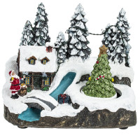 Фигурка декоративная "Рождество" (4 мелодии, подсвет, движ, 3xAA н/п, +USB), L19,5 W14 H15 см