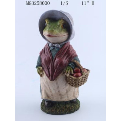 Фигурка садовая Лягушка с яблоками