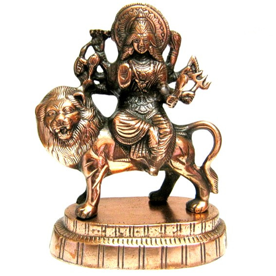 Дурга на льве статуэтка 26см силумин