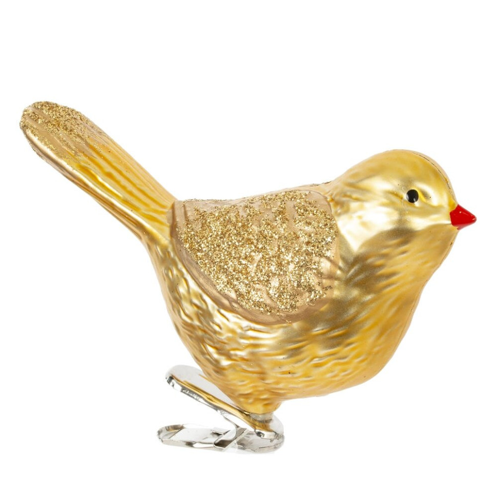 Набор из 2шт: Украшение новогоднее "Птичка" на клипсе, L8 W8 H9,5