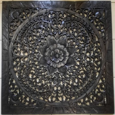 Панно из тика "Цветочная фантазия"