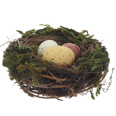 Набор из 3-х изделий декоративных "Гнездо пасхальное" (10*5), L33 W10 H5 см