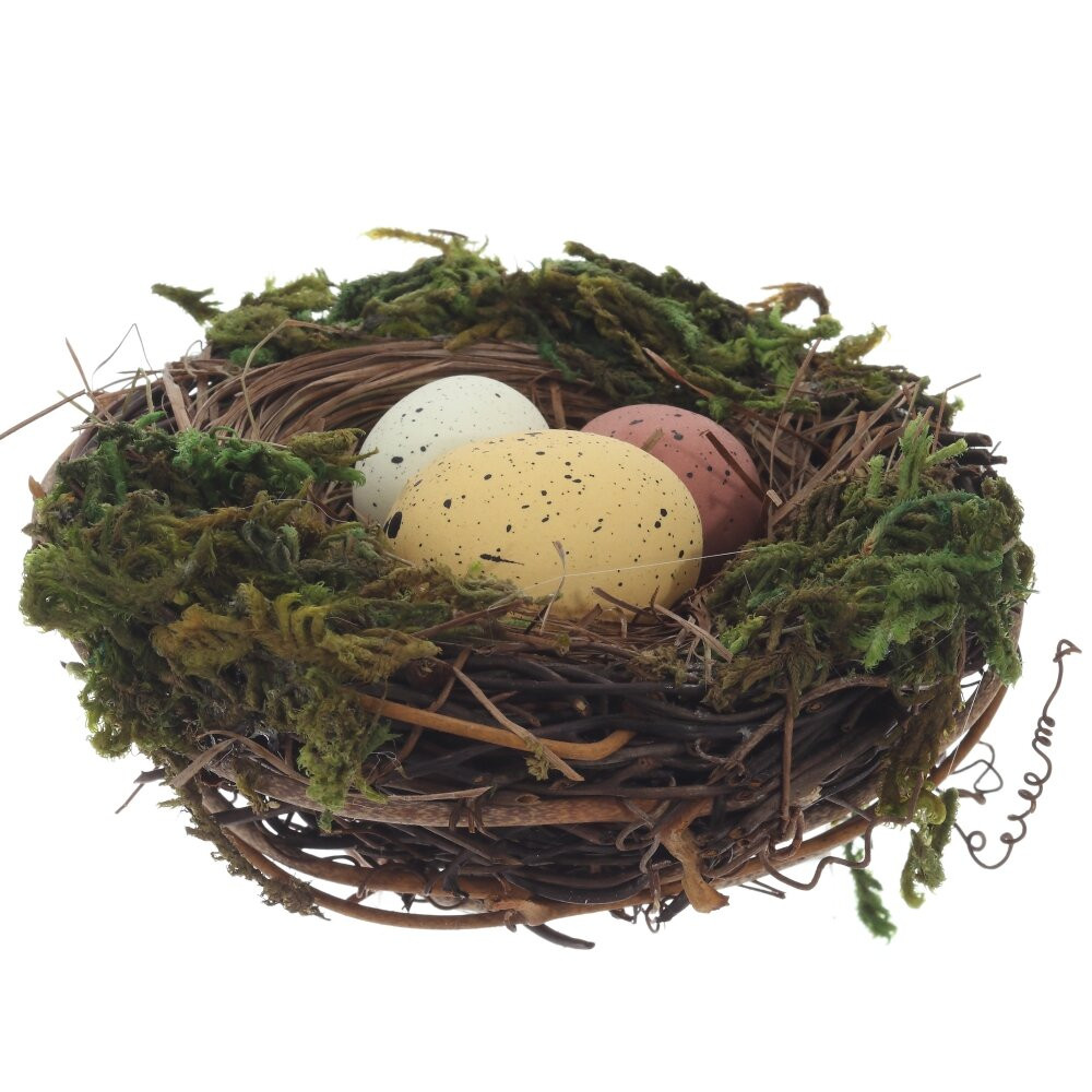 Набор из 3-х изделий декоративных "Гнездо пасхальное" (10*5), L33 W10 H5 см