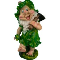 Декоративная садовая фигурка "Гном в зеленом костюме"