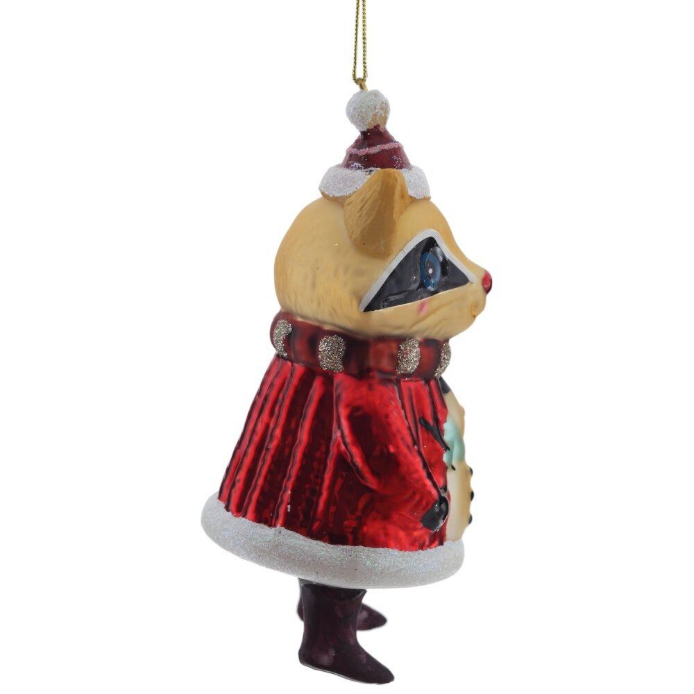 Украшение новогоднее "Енот", L6,5 W6,5 H13,5 см Украшение новогоднее "Енот", L6,5 W6,5 H13,5 см