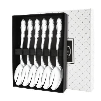 Набор чайной ложки "Лира" посеребренный