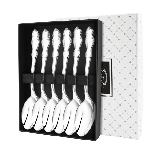 Набор чайной ложки "Лира" посеребренный