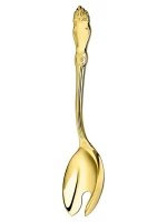 Вилка для салата "Серебряная роза" позолоченная полностью