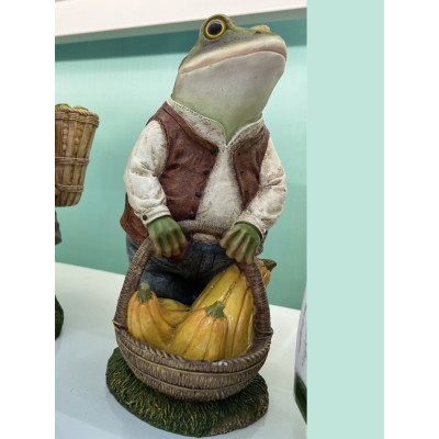 Фигурка садовая Лягушка с тыквой