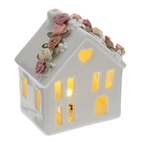 Фигурка декоративная "Дом" (подсветка, 3xLR44 н/п), L8,5 W6,5 H10 см Фигурка декоративная "Дом" (подсветка, 3xLR44 н/п), L8,5 W6,5 H10 см