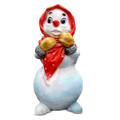 Садовая фигурка "Девочка-снеговичок"         