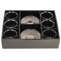 Чашка с блюдцем 100 мл, набор из 6-ти шт, L35,5 W28 H8,5 см