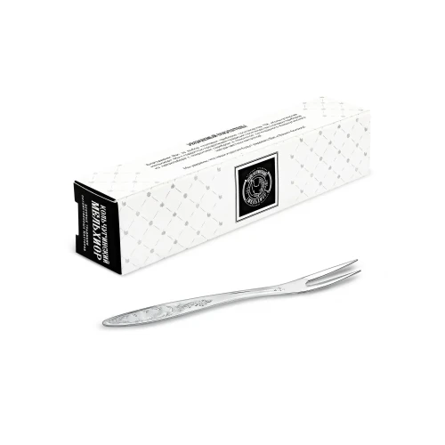 Вилка для лимона "Пламя" посеребренная с чернью Вилка для лимона "Пламя" посеребренная с чернью