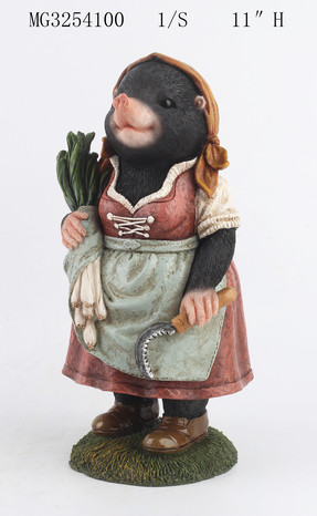 Фигурка садовая Крот с салатом Фигурка садовая Крот с салатом