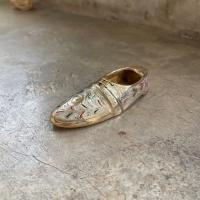 Пепельница латунь резная CHUNIYA JALI цветная эмаль h-10 см