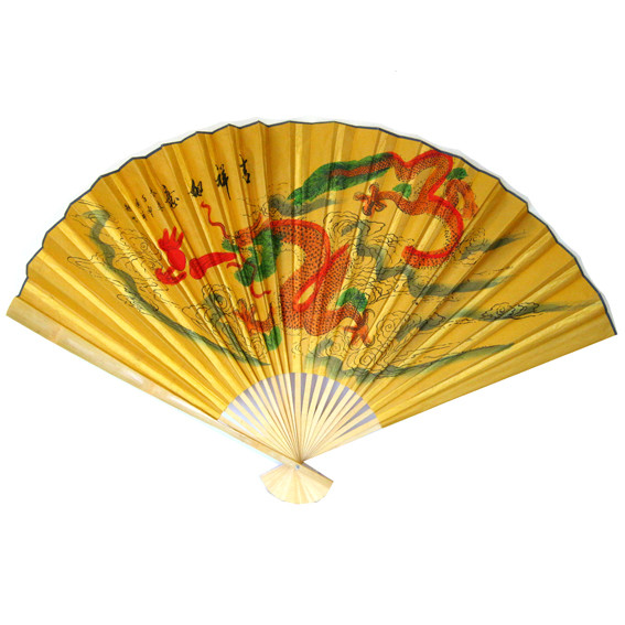 Опахало интерьерное 150×90 см, бумага, дерево