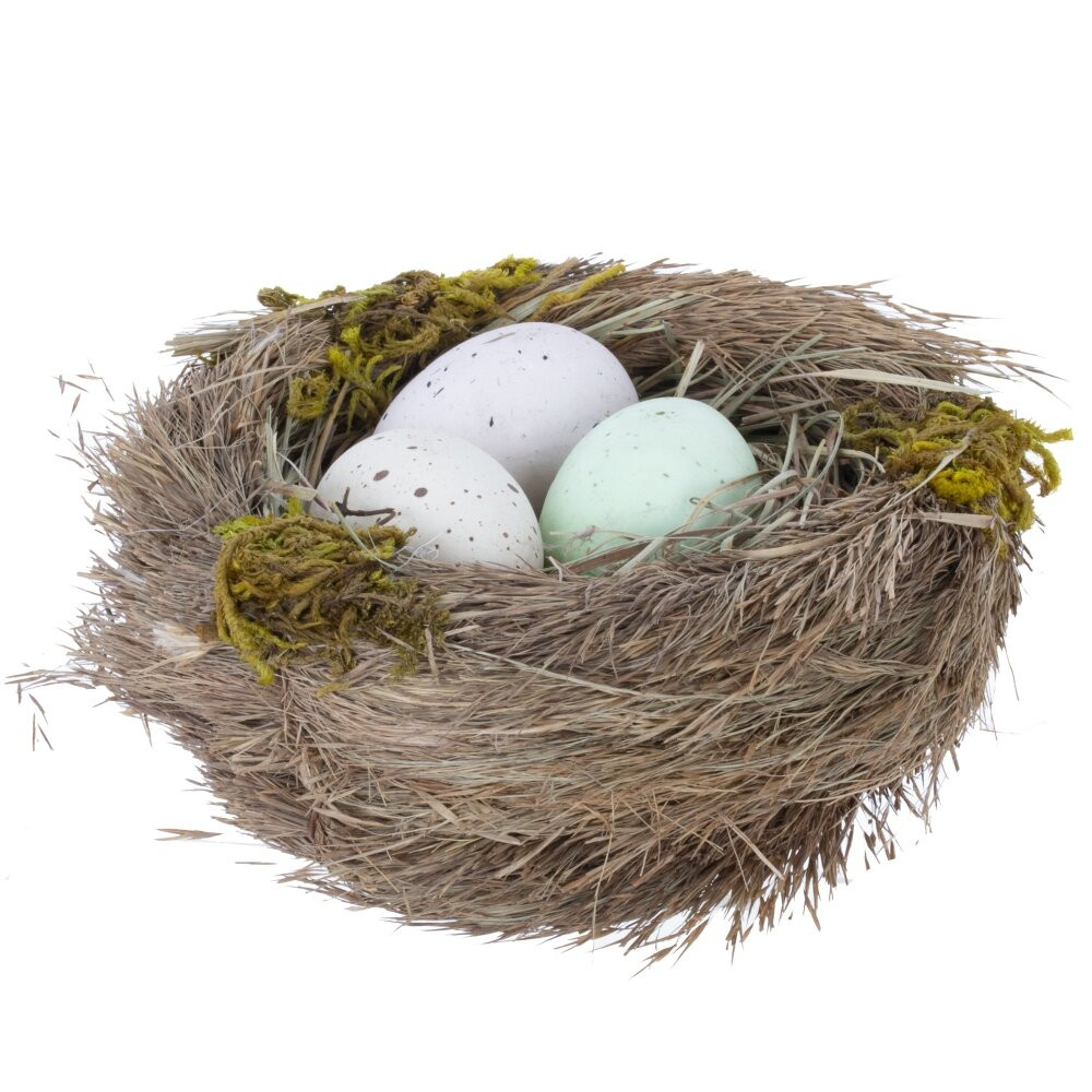 Набор из 2-х изделий декоративных "Гнездо пасхальное" (11*6), L24 W12 H4,5 см