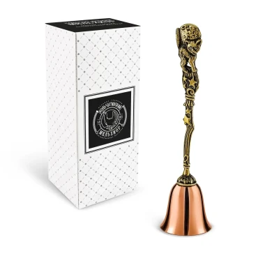 Колокольчик "Волшебный кот" медь-латунь с чернением