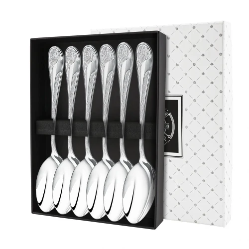 Набор чайной ложки "Метелица" посеребренный