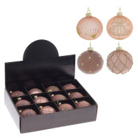 Украшение новогоднее "Шар", набор из 12-ти шт, D 8 см, L35 W25 H8,5 см