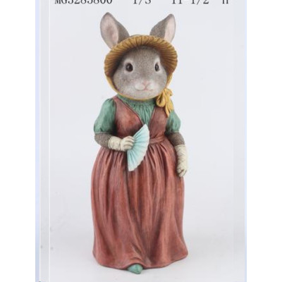 Фигурка интерьерная Крольчиха с веером