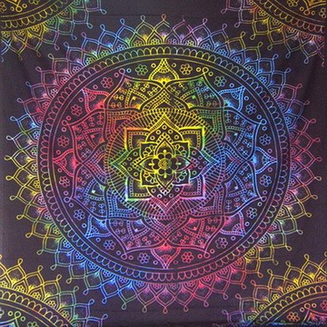 Этническое покрывало "Цветочная мандала"         