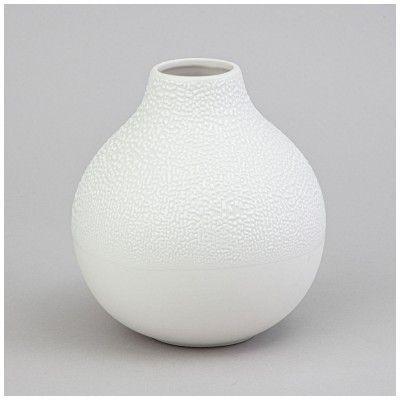 ВАЗА КОЛЛЕКЦИЯ "ЖЕМЧУЖИНА" 12*12*13,2СМ  ЦВЕТ: БЕЛЫЙ