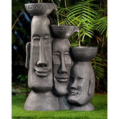 Фонтан декоративный  с подсветкой ''Моаи''