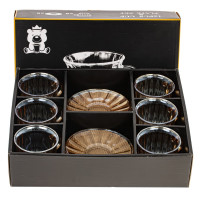 Чашка с блюдцем 100 мл, набор из 6-ти шт, L35,5 W28 H8,5 см