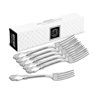 Набор столовых вилок "Серебряная роза" посеребренный