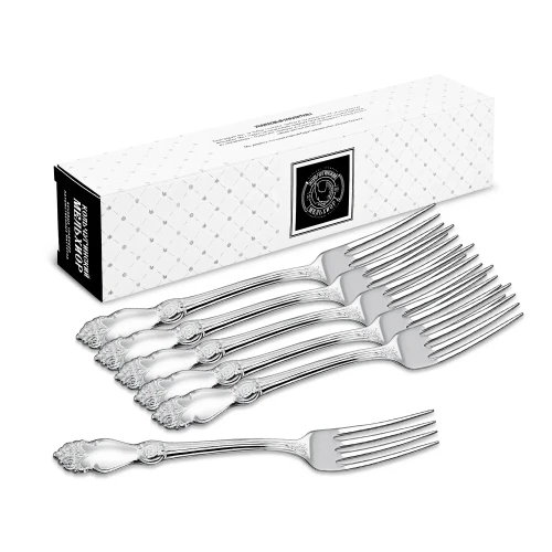 Набор столовых вилок "Серебряная роза" посеребренный