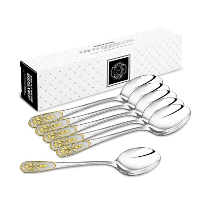 Набор столовых ложек "Визирь" посеребренный с позолотой