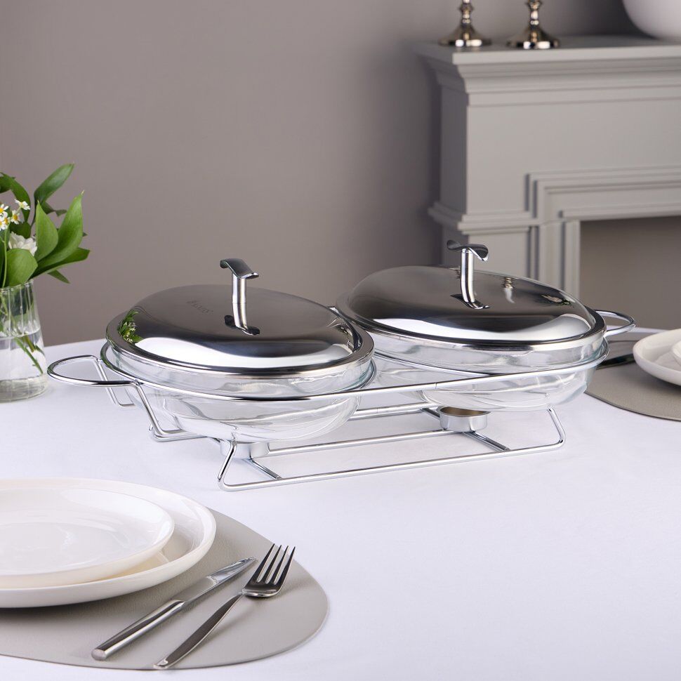 Мармит Двойной Agness 2,0л/2,0л 54*31*18 см