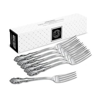 Набор столовых вилок "Юбилейный" посеребренный с чернением
