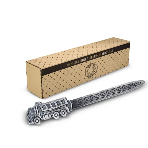 Нож д/писем "Индустриальный Машинка" посеребренный с чернением