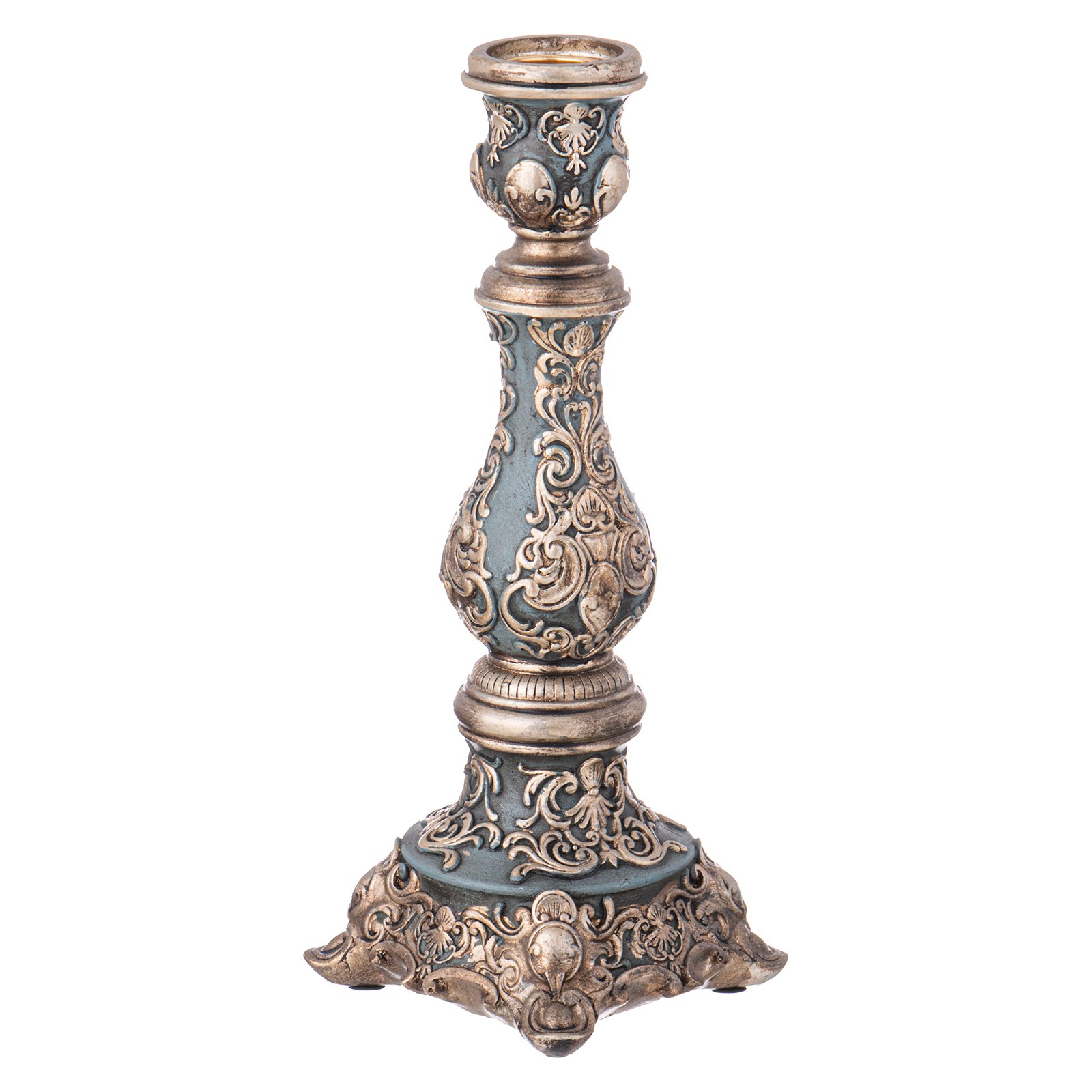 ПОДСВЕЧНИК КОЛЛЕКЦИЯ "РОКОКО", 9,8*9,8*25CM