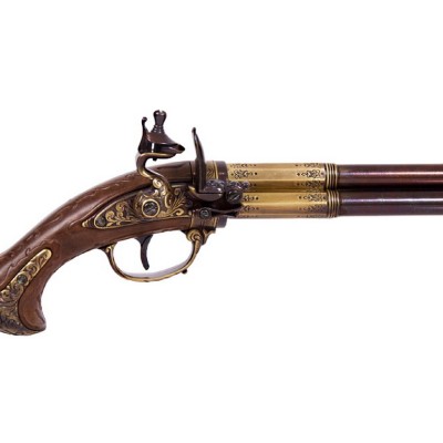 Макет трехствольного пистоля "Флинтлок" Макет трехствольного пистоля "Флинтлок"