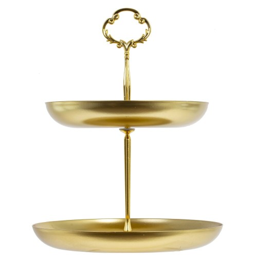 Ваза для фруктов 2-х ярусная, L19,5 W19,5 H26 см