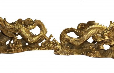 Интерьерная статуэтка "Пара Китайских Драконов"        