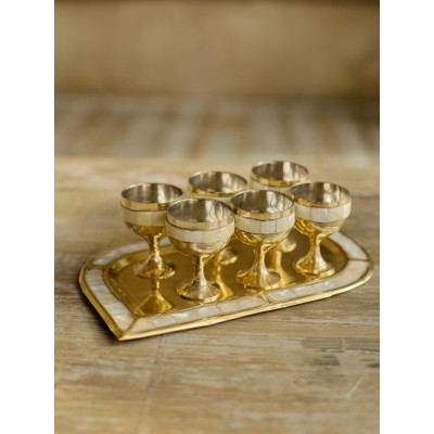 набор латунь резная полированная