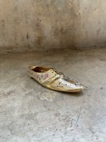 Пепельница "Башмак" латунь резная CHUNIYA JALI белая эмаль 8602069 l-13 см