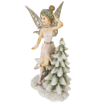 Фигурка декоративная "Фея с елочкой", L11 W6 H17 см