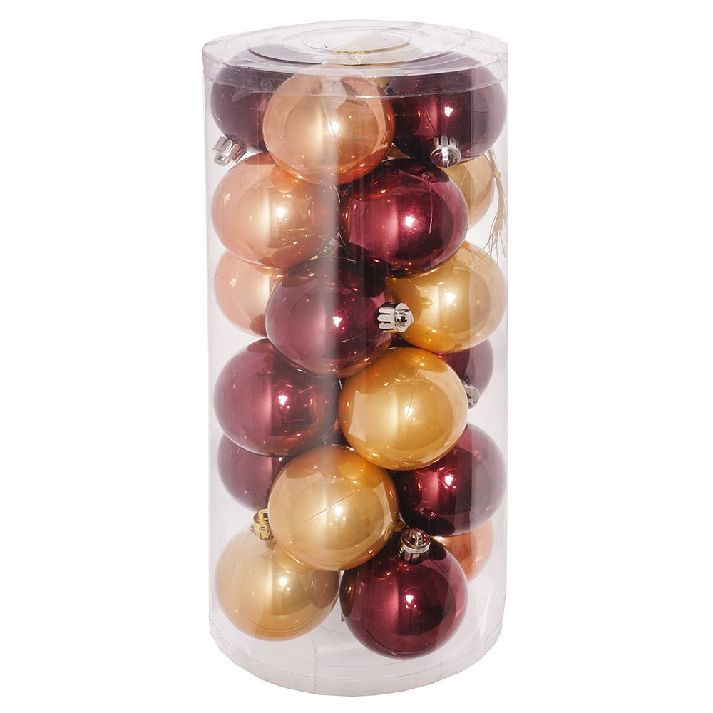 Набор из 24шт Украшение новогоднее Шар "Красочный калейдоскоп", D6 см