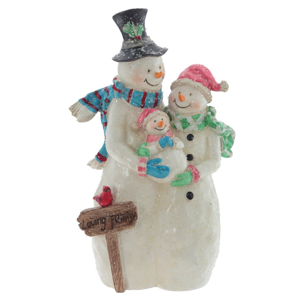 Фигурка декоративная "Снеговики", L18 W9 H31 см
