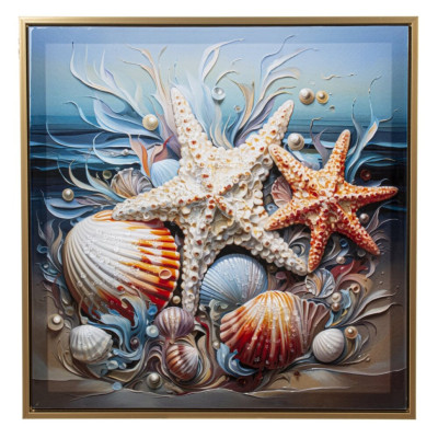 Панно с кристальным декором "Сокровища морей", L52,5 W2,5 H52,5 см